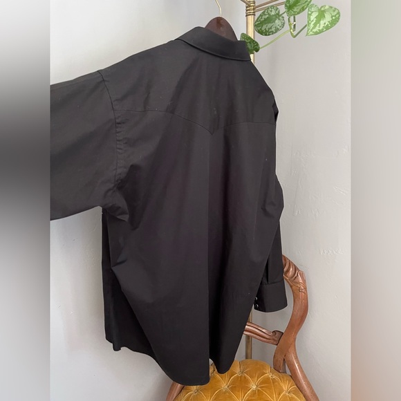 Wrangler Snap Button Black Shirt ~ XL - Picture 8 of 8